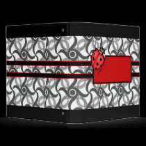 Retro Ladybug Swirl binders