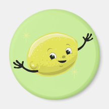 Retro Lemon Guy Fridge Magnet