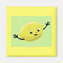 Retro Lemon Guy Magnet