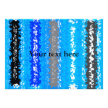 Retro light blue psychedelic rectangles invites