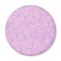 Retro Lilac Boomerang Refrigerator Magnet