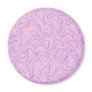 Retro Lilac Boomerang Refrigerator Magnet