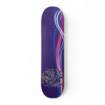 retro lines skate deck