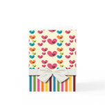 retro lolly valentine love hearts and stripes card