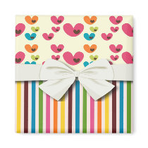 retro lolly valentine love hearts and stripes fridge magnets