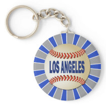 RETRO LOS ANGELES BASEBALL KEY CHAINS