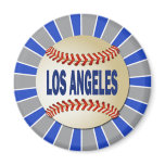 RETRO LOS ANGELES BASEBALL FRIDGE MAGNETS
