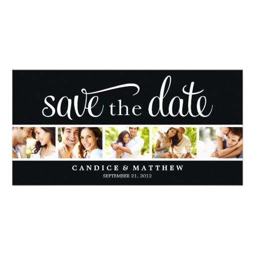 RETRO LOVE | SAVE THE DATE ANNOUNCEMENT CUSTOMIZED PHOTO CARD