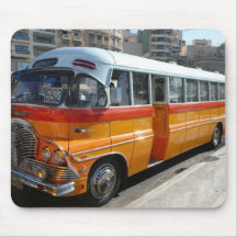 Retro Malta bus マウスパッド