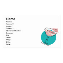 retro margarita design business cards