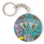 Retro Martini Key Chain