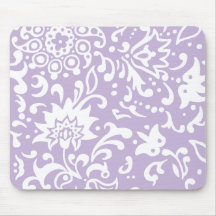 Rétro mauve de bébé de cadeau floral moderne de mo tapis de souris