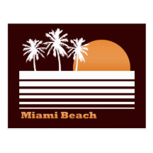 Retro Miami Beach Postcard