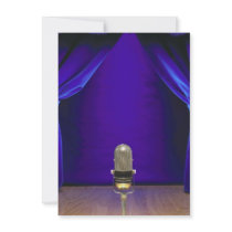 Retro Microphone On Stage