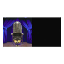 Retro Microphone & Stage Curtains