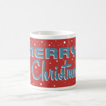 Retro Mid-Century Snowflake Christmas Mug