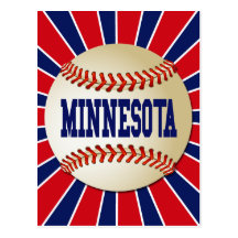 RETRO MINNESOTA BASEBALL POSTCARD