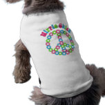 Retro Mod Floral and Peace Symbol Tees, Gifts pet clothing