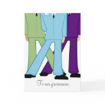 retro mod GROOMSMEN custom THANK YOU card