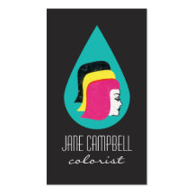 Retro Mod Hair Colourist or Stylist Business Cards