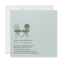 Retro Mod Perfect Chair Pair Eames Save The Date
