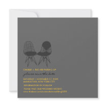 Retro Mod Perfect Chair Pair Eames Save The Date