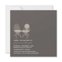 Retro Mod Perfect Chair Pair Eames Save The Date