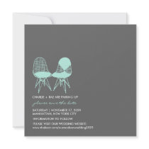 Retro Mod Perfect Chair Pair Eames Save The Date