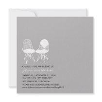 Retro Mod Perfect Chair Pair Eames Save The Date