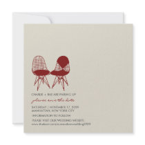 Retro Mod Perfect Chair Pair Eames Save The Date