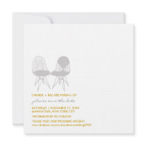 Retro Mod Perfect Chair Pair Eames Save The Date