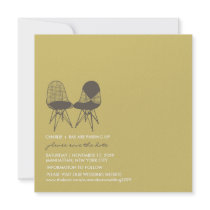 Retro Mod Perfect Chair Pair Eames Save The Date
