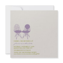 Retro Mod Perfect Chair Pair Eames Save The Date