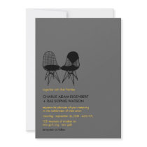 Retro Mod Perfect Chair Pair Eames Wedding Invite