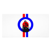 Retro Mod Rider New Personalized Photo Card