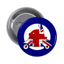 Retro Mod Scooter Boy UK Pins
