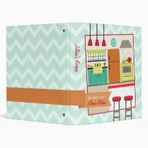 Retro Modern Colourful Kitchen Recipe Binder