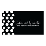 Retro Modern Dots (White & Black) Business Cards