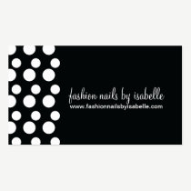 Retro Modern Dots (White & Black) Business Cards business cards