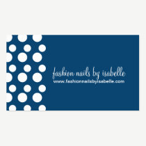 Retro Modern Dots (White & Blue) Business Cards business cards