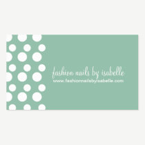 Retro Modern Dots (White & Jade) Business Cards business cards
