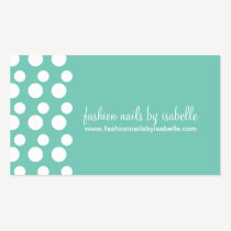 Retro Modern Dots (White & Mint) Business Cards business cards