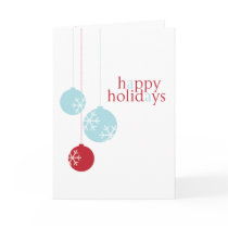 Retro Modern Holiday Ornaments Card