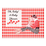 Retro Mom and Baby Shower Personalized Invitation