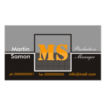 Retro Monogram Business Cards