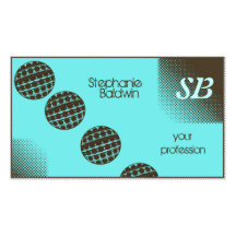 Retro Monogram Business Profile Cards Business Cards