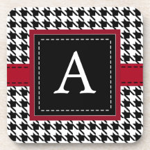 Retro Monogrammed Coasters