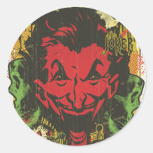 Rétro montage de bande dessinée de joker adhésifs