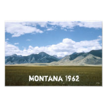 Retro Montana Landscape Photographic Print