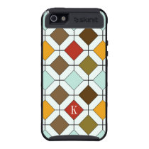 Rétro motif de diamant décoré d'un monogramme coque skinit